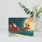 Frohe Weihnachten Weihnachtsmann im Schlitten (Stehend Vorderseite)