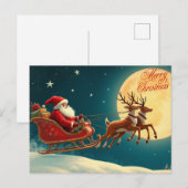Frohe Weihnachten Weihnachtsmann im Schlitten (Vorne/Hinten)