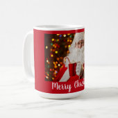 Frohe Weihnachten Weihnachtsmann Jumbo-Tasse Kaffeetasse (Vorderseite Links)