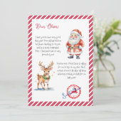 Frohe Weihnachten Weihnachtsmann Letter North Pole Einladung (Stehend Vorderseite)