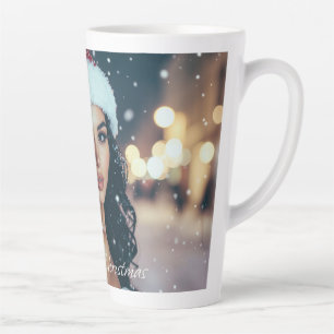 Frohe Weihnachten - Weihnachtsmann Mädchen Milchtasse