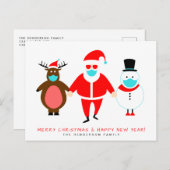 Frohe Weihnachten Weihnachtsmann Maske Funny (Vorne/Hinten)