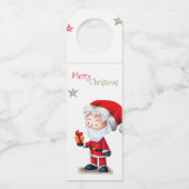 Frohe Weihnachten Weihnachtsmann mit einzigartigen Flaschenanhänger (Vorderseite)