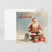 Frohe Weihnachten Weihnachtsmann mit Geschenken (Vorne/Hinten)
