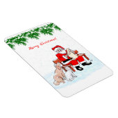Frohe Weihnachten - Weihnachtsmann mit Katze und H Magnet (Rechte Seite)