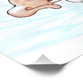 Frohe Weihnachten! Weihnachtsmann mit Katze und Hu Poster (Ecke)