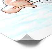 Frohe Weihnachten! Weihnachtsmann mit Katze und Hu Poster (Ecke)