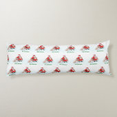 Frohe Weihnachten! Weihnachtsmann mit Katze und Hu Seitenschläferkissen (Rückseite)