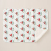 Frohe Weihnachten! Weihnachtsmann mit Katze und Hu Sherpadecke (Vorderseite (Horizontal))