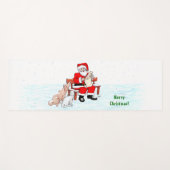 Frohe Weihnachten! Weihnachtsmann mit Katze und Hu Yogamatte (Vorderseite (Horizontal))