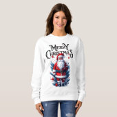 Frohe Weihnachten Weihnachtsmann Pajama Sweatshirt (Vorne ganz)