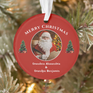 Frohe Weihnachten Weihnachtsmann personalisieren Ornament