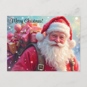 Frohe Weihnachten Weihnachtsmann Postkarte