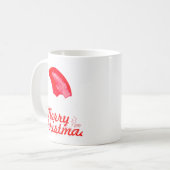 Frohe Weihnachten Weihnachtsmann Red Cap Kaffeetasse (Vorderseite Links)