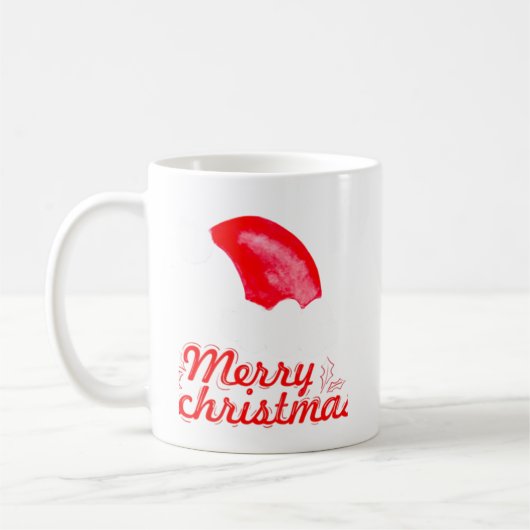 Frohe Weihnachten Weihnachtsmann Red Cap Kaffeetasse (Links)