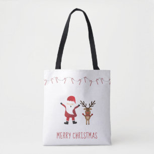 Frohe Weihnachten Weihnachtsmann Rudolph Candy Can Tasche