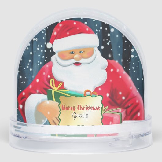 Frohe Weihnachten - Weihnachtsmann Schneekugeln (Rückseite)