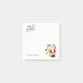 Frohe Weihnachten, Weihnachtsmann, Schneemann Pers Post-it Klebezettel (Vorderseite)