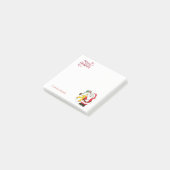 Frohe Weihnachten, Weihnachtsmann, Schneemann Pers Post-it Klebezettel (angewinkelt)