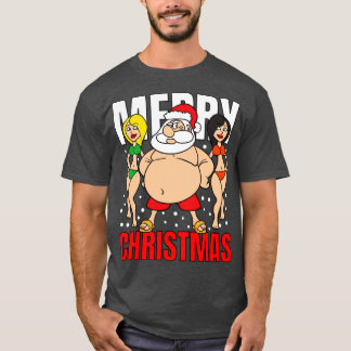 Frohe Weihnachten Weihnachtsmann Schwimmstämme T-Shirt