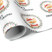 Frohe Weihnachten Weihnachtsmann Spaß Humerous Geschenkpapier (Rolleneckpunkt)