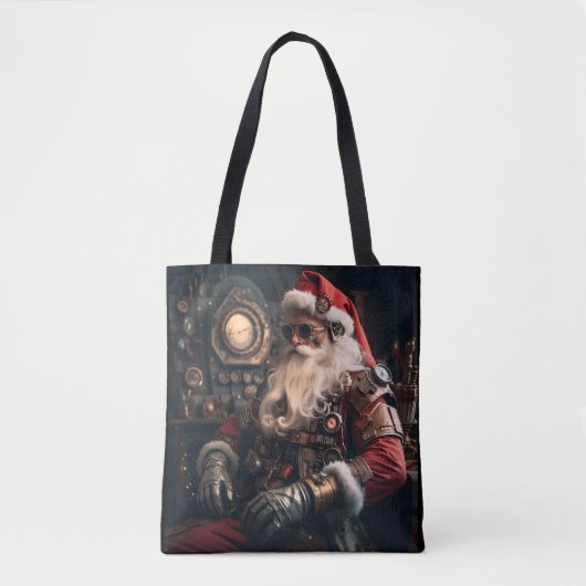 Frohe Weihnachten Weihnachtsmann Steampunk Tasche (Vorderseite)