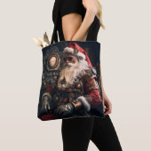 Frohe Weihnachten Weihnachtsmann Steampunk Tasche (Von Nahem)