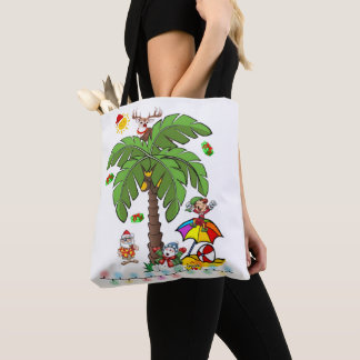 Frohe Weihnachten Weihnachtsmann Strandbummler-Tra Tasche