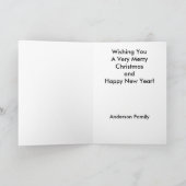 Frohe Weihnachten Weihnachtsmann Tiere Bäume Schne (Innenseite)