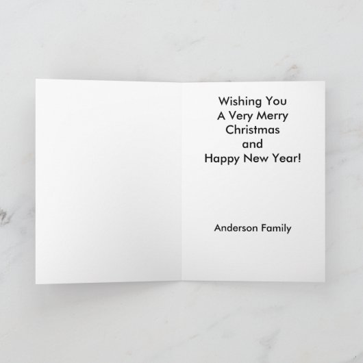 Frohe Weihnachten Weihnachtsmann Tiere Bäume Schne (Innenseite)