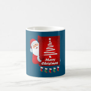 Frohe Weihnachten Weihnachtsmann Tree Stokings X-m Kaffeetasse