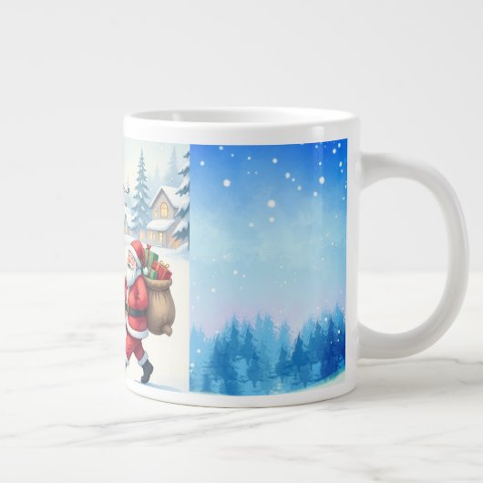 Frohe Weihnachten, Weihnachtsmann und Geschenk der Jumbo-Tasse (Rechts)