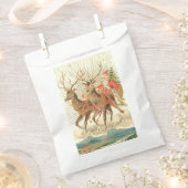 Frohe Weihnachten (Weihnachtsmann und sein Rentier Geschenktütchen (Ausgeschnitten)