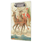 Frohe Weihnachten (Weihnachtsmann und sein Rentier Klemmbrett (Links)