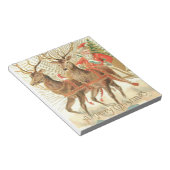 Frohe Weihnachten (Weihnachtsmann und sein Rentier Notizblock (angewinkelt)