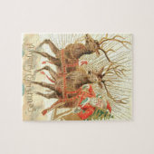 Frohe Weihnachten (Weihnachtsmann und sein Rentier Puzzle (Horizontal)