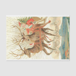 Frohe Weihnachten (Weihnachtsmann und sein Rentier Seidenpapier