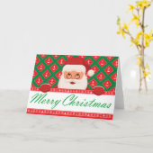 Frohe Weihnachten - Weihnachtsmänner Karte (Gelbe Blume)