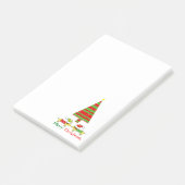 Frohe Weihnachten (Weihnachtsmänner) Post-it Klebezettel (angewinkelt)