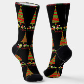 Frohe Weihnachten (Weihnachtsmänner) Socken (Gewinkelt)
