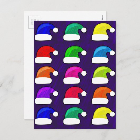 Frohe Weihnachten Weihnachtsmannmützen Red Blue Li (Vorne/Hinten)