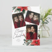 Frohe Weihnachten Weihnachtsstern-Blumen-Feiertag  (Stehend Vorderseite)