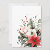 Frohe Weihnachten Weihnachtsstern-Blumen-Feiertag  (Rückseite)