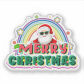 Frohe Weihnachten Weihnachtssticker Aufkleber (Vorderseite)