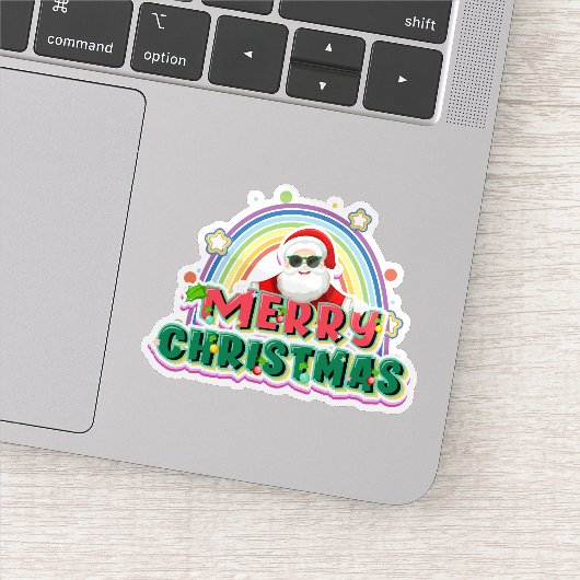 Frohe Weihnachten Weihnachtssticker Aufkleber (Detail)