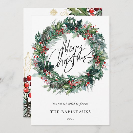 Frohe Weihnachten Weihnachtswein (Vorne/Hinten)