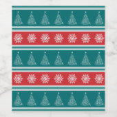 Frohe Weihnachten Weinetikett (Einzelnes Label)