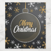Frohe Weihnachten Weinetikett (Einzelnes Label)
