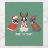 Frohe Weihnachten Weinetikett (Einzelnes Label)