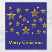 Frohe Weihnachten Weinetikett (Einzelnes Label)